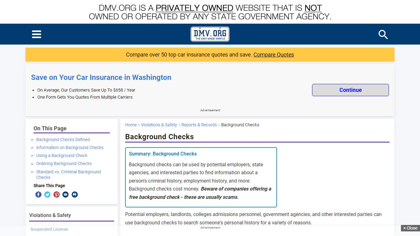 Background Checks | DMV.ORG